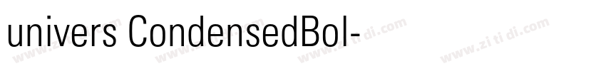 univers CondensedBol字体转换